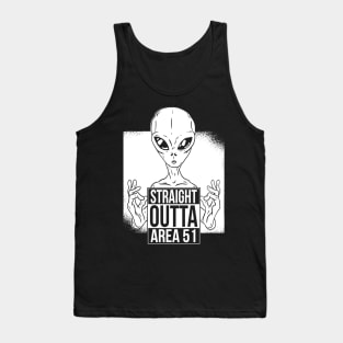 Straight Outta Area 51 Alien  Area 51 Roswell New Mexico Tank Top